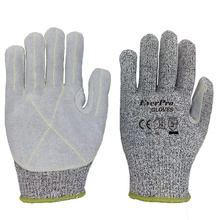 Global Factory CutMaster HPPE Anti Cut Resistant Leather Gloves